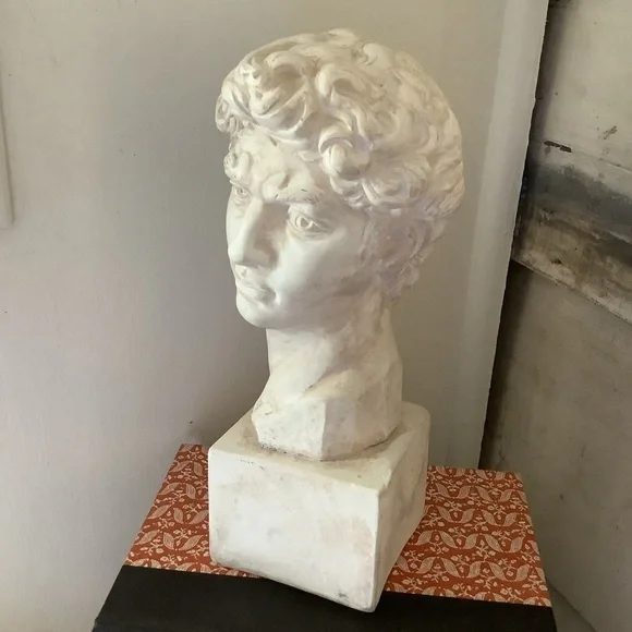 Vintage Plaster Chalk Bust Michelangelo’s David